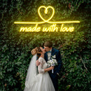 Made With Love 2 Wedding Led Neon Sign Light