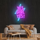 Yes Girl Yes Artwork Led Neon Sign Light