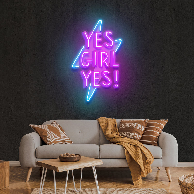 Yes Girl Yes Artwork Led Neon Sign Light