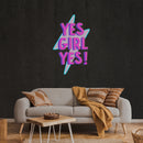 Yes Girl Yes Artwork Led Neon Sign Light