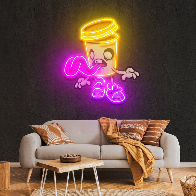 Zombie Cup Artwork Led Neon Sign Light